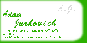 adam jurkovich business card